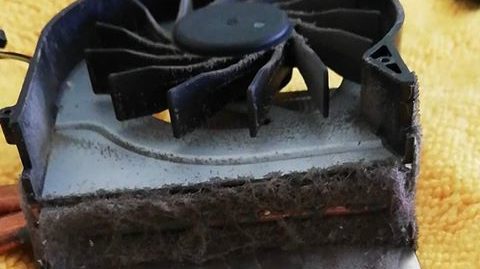 Laptop fan clogged