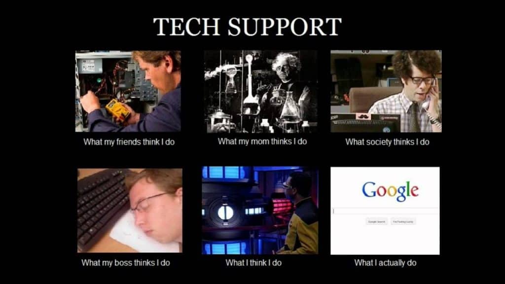 Tech support - what I do - Google!