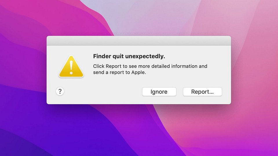 Software crash quit unexpectedly