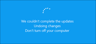 Windows Update fail, undoing the changes