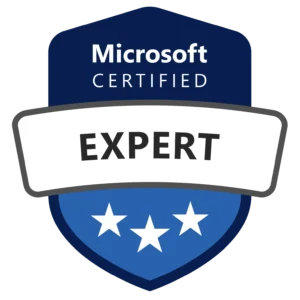 Official Microsoft 365 Certified Administrator Expert badge