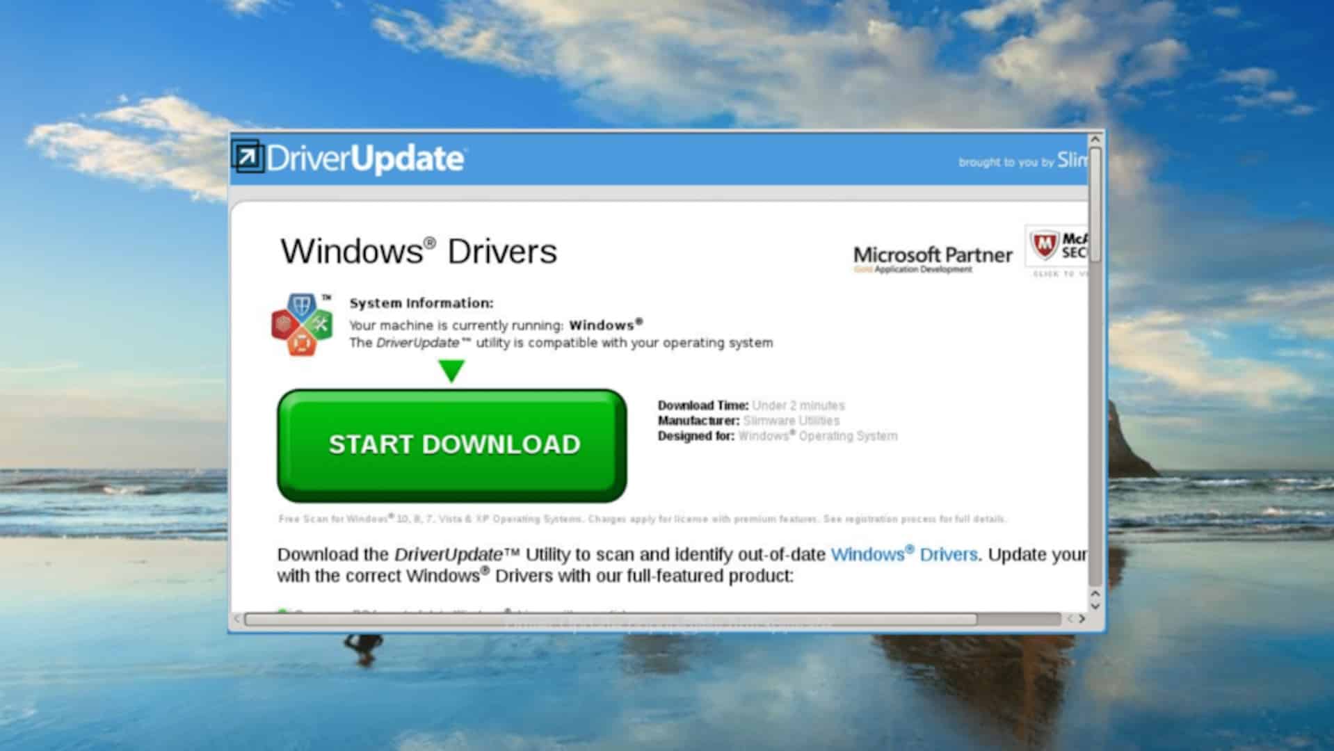 Driver updaters are a scam