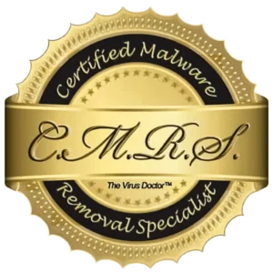 Official Certified Malware Removal Specialist gold badge
