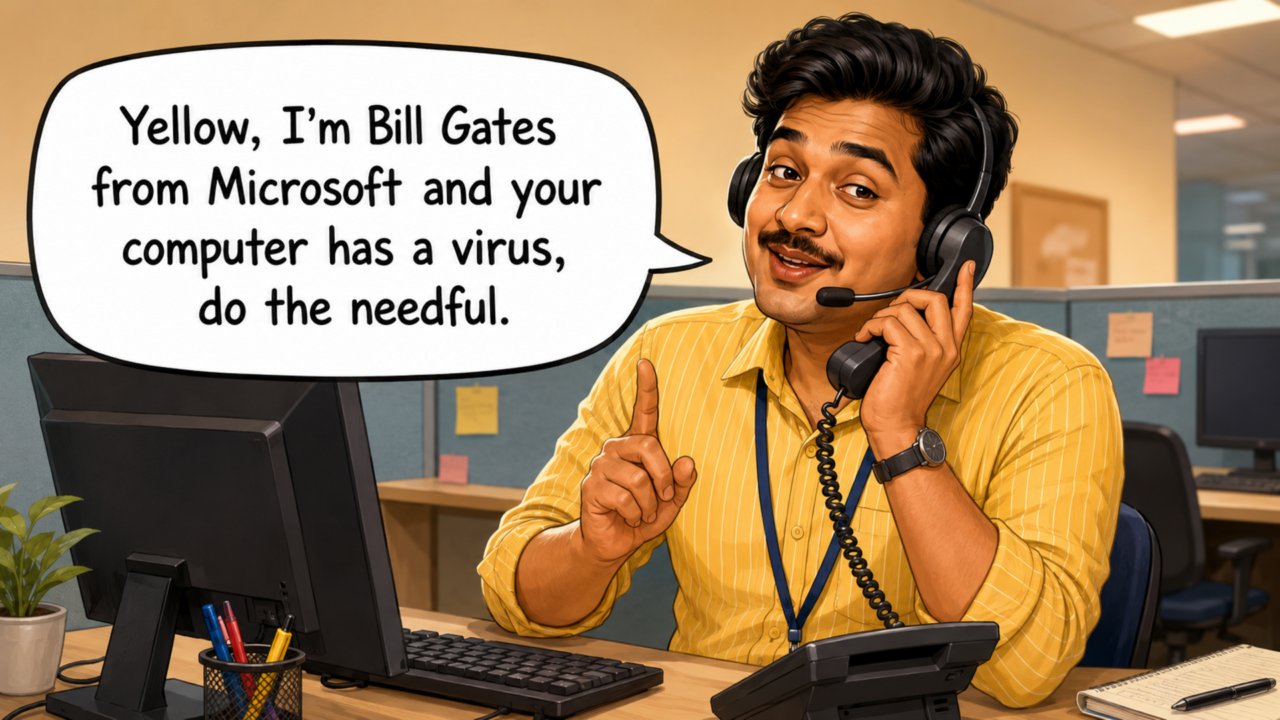 Indian callcentre Microsoft scam