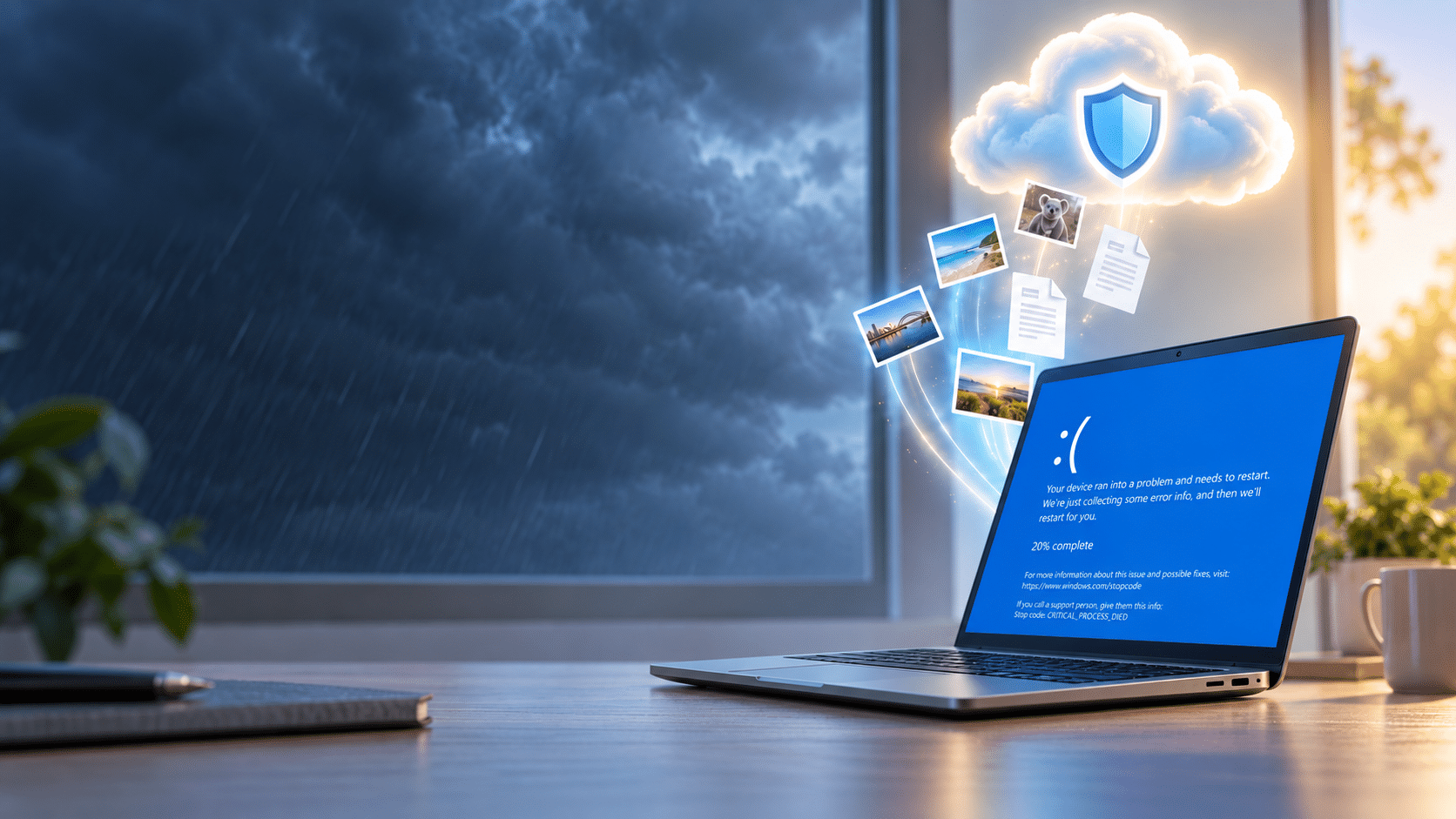 Laptop failed but data still safe in OneDrive